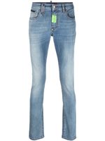 Philipp Plein jean skinny à patch logo - Bleu