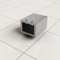 Stabilisatiestang Muurkoppeling Slim Vierkant RVS-Look