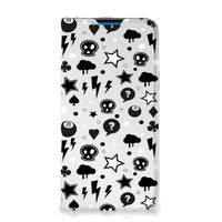 Mobiel BookCase iPhone 14 Pro Max Silver Punk - thumbnail