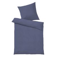 Soft-satijnen beddengoed-collectie, middernachtblauw 40 x 80 cm