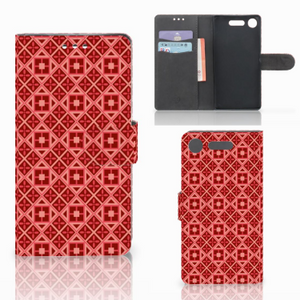 Sony Xperia XZ1 Telefoon Hoesje Batik Rood