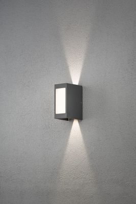 Konstsmide Cremona 7992-370 LED-buitenlamp (wand) Energielabel: G (A - G) LED LED vast ingebouwd 24 W Antraciet