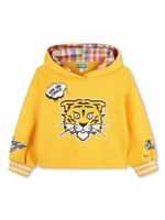 Kenzo Kids hoodie à imprimé Tiger Head - Jaune