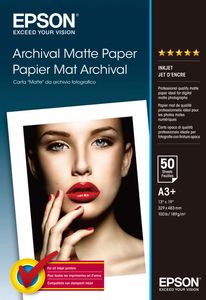 Epson Archival Matte Paper, DIN A3+, 189g/m², 50 Vel