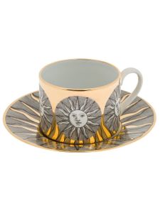 Fornasetti coupe et tasse imprimées - Gris