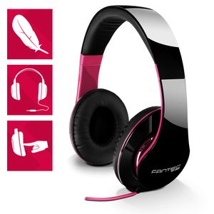 Fantec SHP-250AJ Headset Hoofdband Zwart, Roze