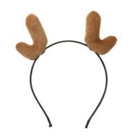 Rendier diadeem - gewei - bruin - 19 x 17 cm - haarband - kerstaccessoires - thumbnail