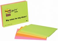 Post-it Super Sticky Meeting notes, 45 vel, ft 152 x 203 mm, geassorteerde kleuren, pak van 4 blokken - thumbnail