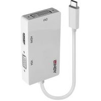 Lindy 43273 kabeladapter/verloopstukje USB-C HDMI/DVI/VGA Wit - thumbnail