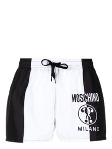 Moschino slip de bain à lien de resserrage - Noir