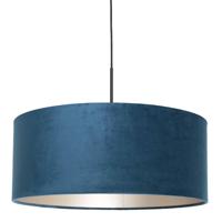 Steinhauer Hanglamp Sparkled zwart met blauw velvet 8248ZW