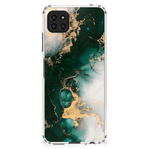 Anti-Shock Hoesje voor Samsung Galaxy A22 5G Marmer Groen