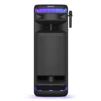 Sony ULT TOWER 10 Bluetooth-party-luidsprekers met ULT POWER SOUND, diepe bas, X-gebalanceerde luidspreker, 360 graden LED-verlichting, draadloze microfoon, draagbaar, met handvat en wielen, zwart
