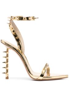 Le Silla Jagger 120mm Rockstud-embellished sandals - Or