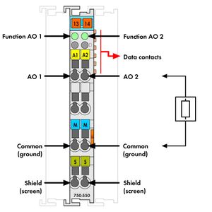 WAGO Analoge PLC-uitgangsmodule 750-550 1 stuk(s)