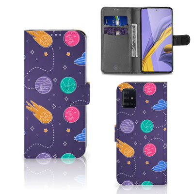 Samsung Galaxy A51 Wallet Case met Pasjes Space Samsung Galaxy A51 Wallet Case met Pasjes Space