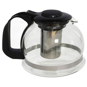 Glazen theepot 1600 ml met filter/infuser en handvat