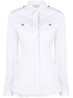 Alexander McQueen chemise en coton à plis marqués - Blanc - thumbnail