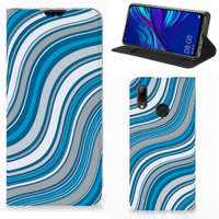 Huawei P Smart (2019) Hoesje met Magneet Waves Blue - thumbnail