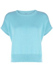 Teddy Cashmere pull en cachemire Genova à coupe crop - Bleu