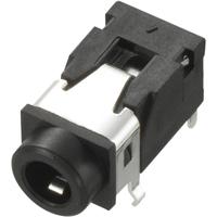 TRU COMPONENTS 1572255 Jackplug 3.5 mm Bus, inbouw horizontaal Aantal polen: 4 Stereo Zwart 1 stuk(s)