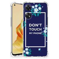 OPPO Reno8 T 4G Anti Shock Case Flowers Blue DTMP