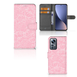 Xiaomi 12 Pro Hoesje White Flowers