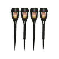 16x stuks Solar licht tuinfakkels/tuinlampen met vlam effect op zonne-energie 27 cm