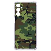 Samsung Galaxy M54 Doorzichtige Silicone Hoesje Army Dark