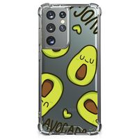 Samsung Galaxy S21 Ultra Stevig Bumper Hoesje Avocado Singing - thumbnail