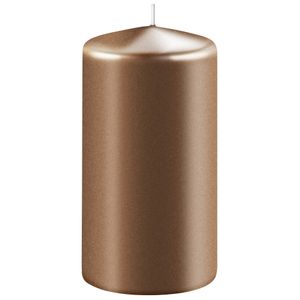 1x Kaarsen metallic koper 6 x 8 cm 27 branduren sfeerkaarsen   -