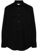 Jil Sander chemise en gabardine - Noir