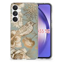 TPU Case voor Samsung Galaxy A55 Vintage Bird Flowers