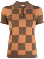 Nanushka polo à motif damier - Tons neutres