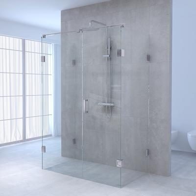 Sanituba Complete Profielloze Douchecabine XL 160x80 cm Chroom Sanituba Complete Profielloze Douchecabine XL 160x80 cm Chroom