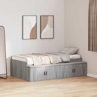 vidaXL Opbergbed Frame Grijs Sonoma 100x200 cm