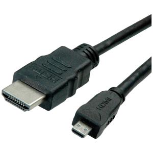 ROLINE GREEN HDMI High Speed Kabel met Ethernet, HDMI male - Micro HDMI male, 2 m