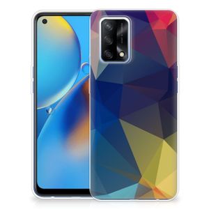 OPPO A74 4G TPU Hoesje Polygon Dark