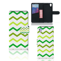 Sony Xperia X Telefoon Hoesje Zigzag Groen
