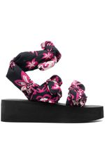 RED(V) 50mm platform sandals - Rose