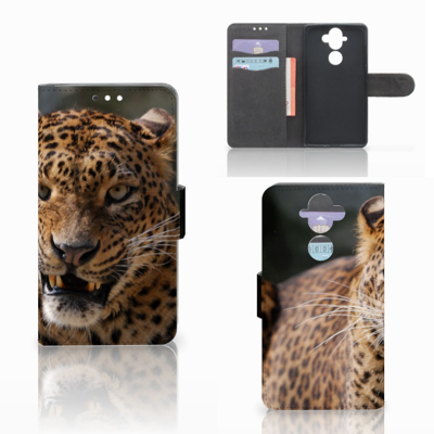 Nokia 8 Sirocco | Nokia 9 Telefoonhoesje met Pasjes Luipaard