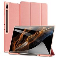 Samsung Galaxy Tab S9 Ultra Dux Ducis Domo Tri-Fold Smart Folio Hoesje - Roze - thumbnail