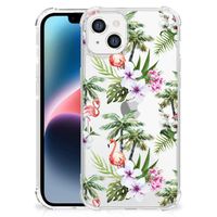 Apple iPhone 14 Plus Case Anti-shock Flamingo Palms