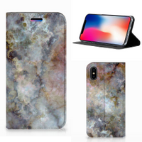 Apple iPhone X | Xs Standcase Marmer Grijs