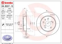 Remschijf BREMBO, Remschijftype: Massief, u.a. für Suzuki, Fiat