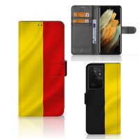 Samsung Galaxy S21 Ultra Bookstyle Case Belgische Vlag - thumbnail