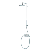 Sub Flow chr. glijstangset met wandaansluitBocht