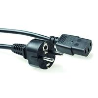 ACT IEC Stroomkabel 1,5m, C13 Kabel, PC Voedingskabel, CEE 7/7 Naar C13 3 Pins - AK5014 Zwart