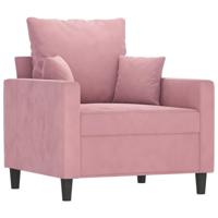 vidaXL Fauteuil 60 cm fluweel roze, bank, eenzitsbank, zetel, zitstoel, armstoel, stoel, tv-stoel, relaxstoel, leesstoel, fluwelen bank