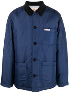 Marni veste légère à patch logo - Bleu